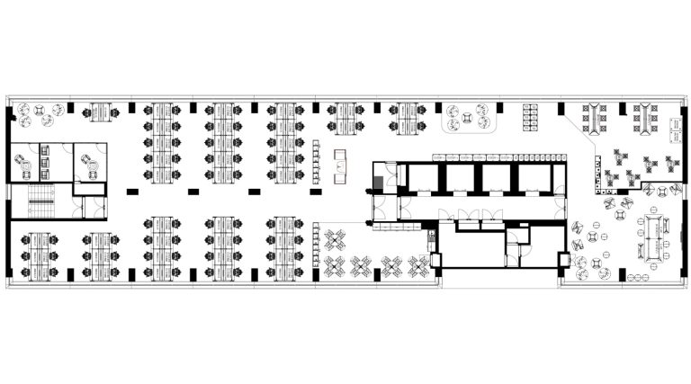 large 2D drawing office design