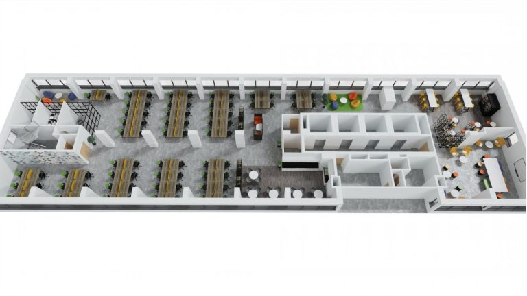 large elevated drawing showcasing our office design services