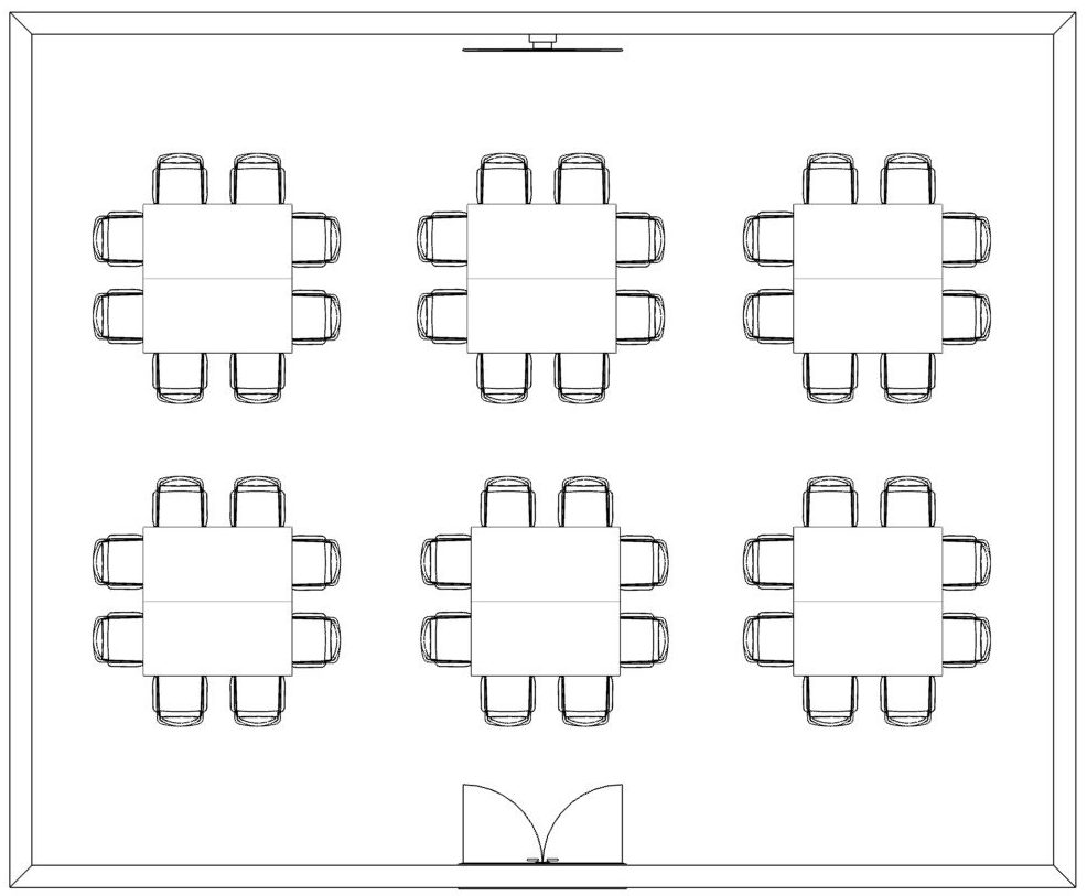 Dining training room layout furniture design