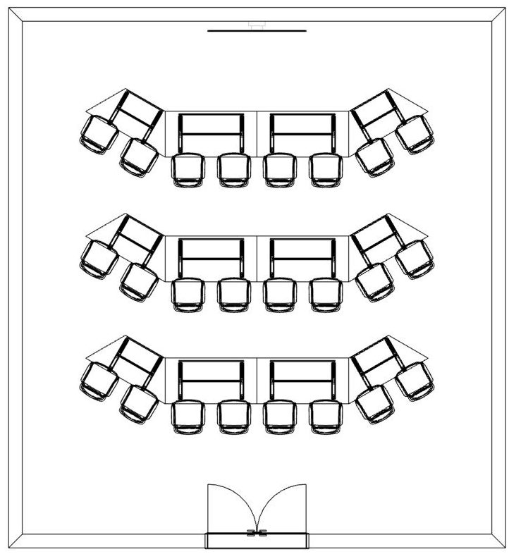 Auditorium training room layout furniture design