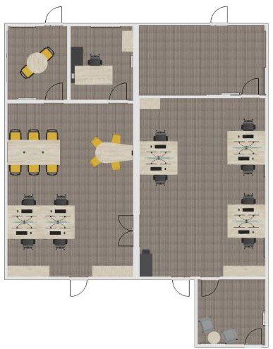 Office furniture space planning layout created for Andron Facilities Management office in Warrington