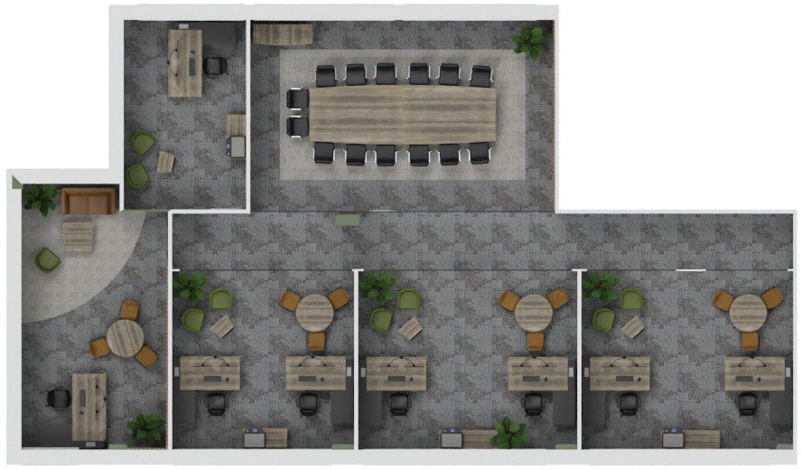 Office furniture floorplan design for OCU Group workspace installation in Stockport