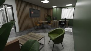 Complete office furniture installation for OCU Group infrastructure company office in Stockport