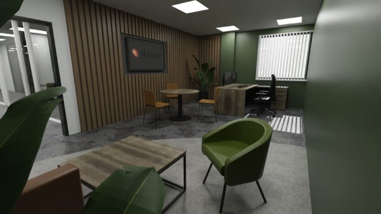 Complete office furniture installation for OCU Group infrastructure company office in Stockport