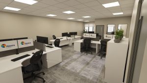 office furniture installed in unit 10 first floor office at accountants in crewe