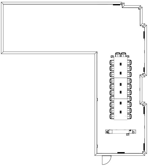 Office furniture floorplan layout created for Audi Warrington workspace design