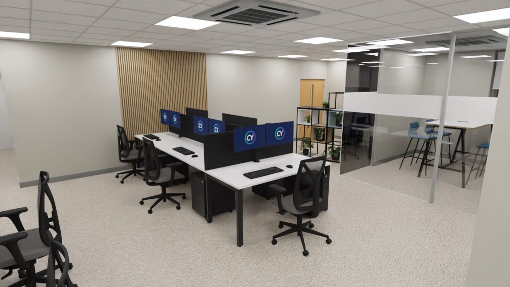 office furniture installation for insolvency company office in Stoke-on-Trent