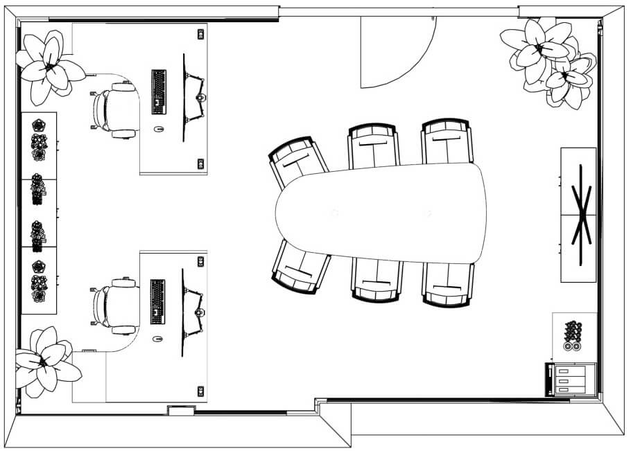 office furniture layout design for manchester automotive dealership office